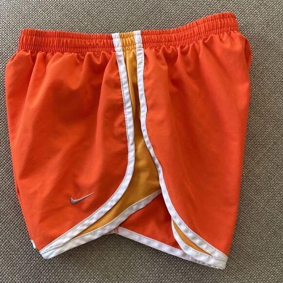 Nike Dri-Fit Orange White Athletic Shorts Size XS - Picture 9 of 13
